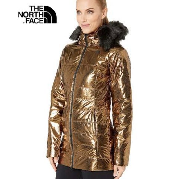 NWOT $399 THE NORHT FACE Women S Harway Insulated Parka Jacket Metallic copper - Picture 1 of 14